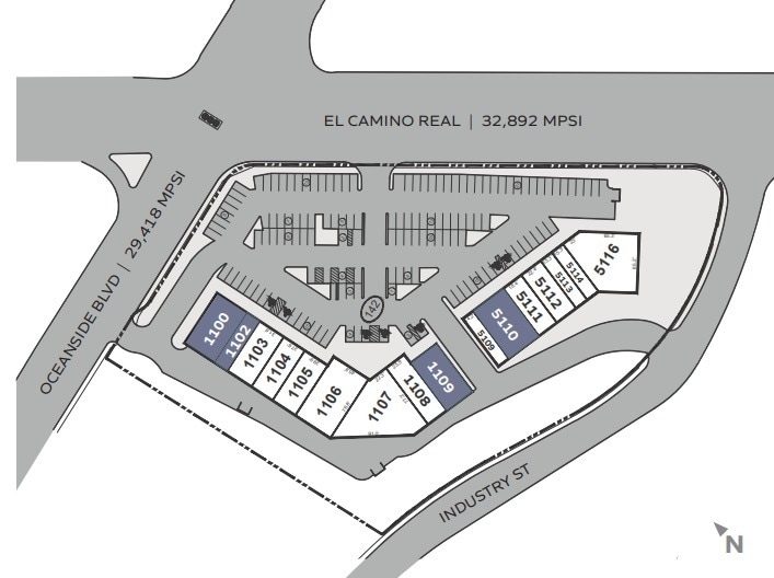 1401 S El Camino Real, Oceanside, CA à louer Plan de site- Image 1 de 1