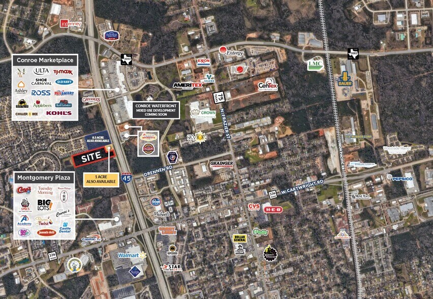 I-45, Conroe, TX for sale - Aerial - Image 2 of 2