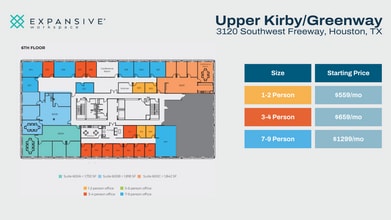3120 Southwest Fwy, Houston, TX à louer Plan d’étage- Image 1 de 5