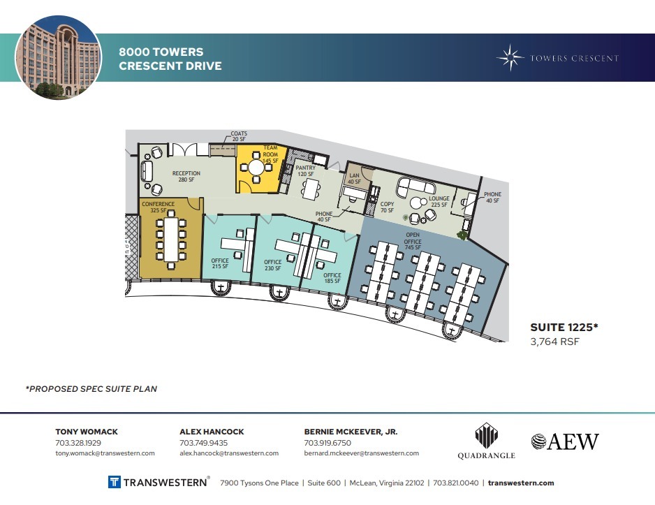 8000 Towers Crescent Dr, Vienna, VA à louer Plan d  tage- Image 1 de 2