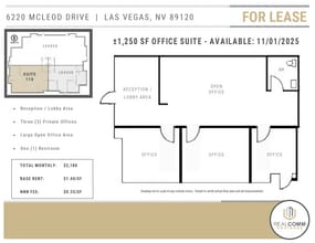 6220 McLeod Dr, Las Vegas, NV for lease Floor Plan- Image 2 of 4
