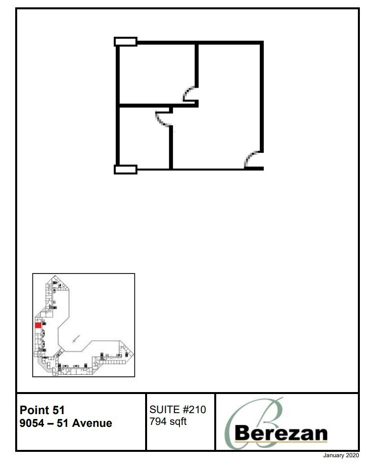 9004-9090 51st Ave NW, Edmonton, AB à louer Plan d’étage- Image 1 de 1