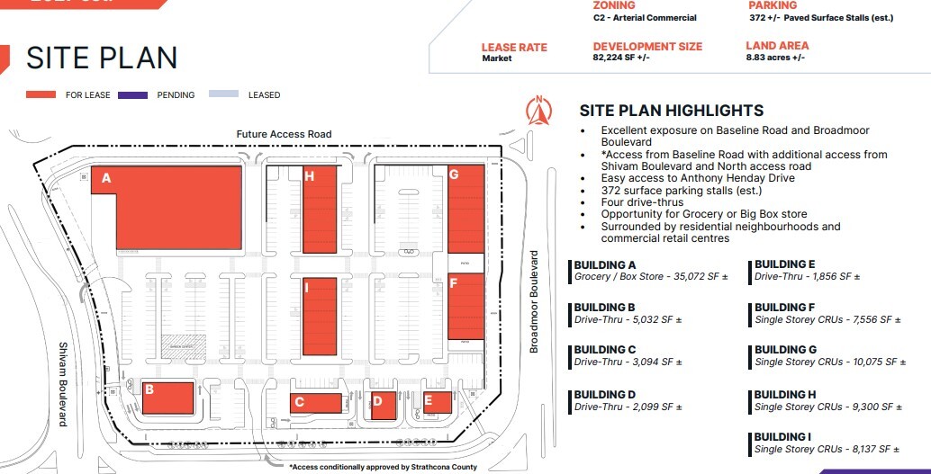 10000-10500 Baseline Rd, Sherwood Park, AB à louer Plan de site- Image 1 de 1