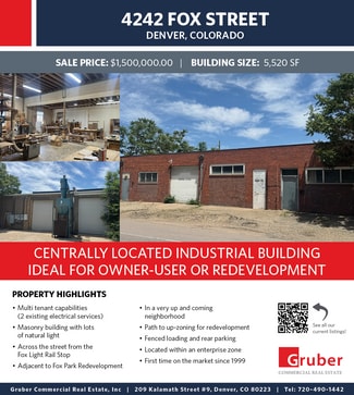 More details for 4242 Fox St, Denver, CO - Industrial for Sale