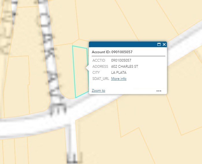 602 E Charles St, La Plata, MD à vendre - Plan cadastral - Image 2 de 2