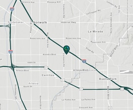 16201 Commerce Way, Cerritos, CA - Aérien  Vue de la carte