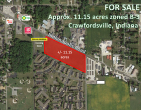 1901 Indianapolis Rd, Crawfordsville, IN - aerial  map view