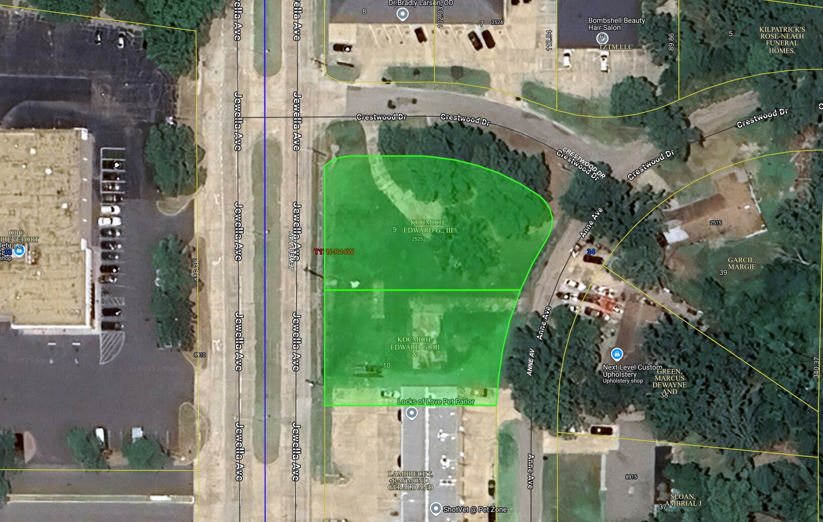0 Jewella Dr, Shreveport, LA à vendre Plan cadastral- Image 1 de 10