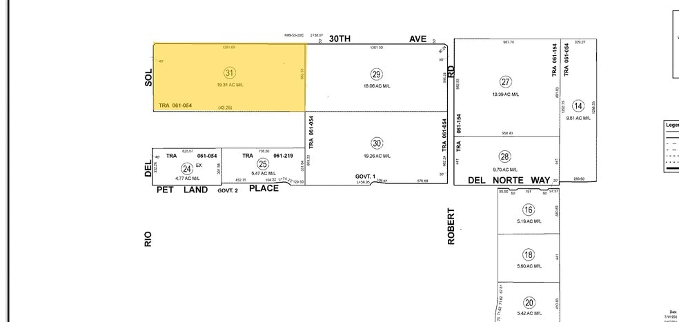 E Rio Del Sol/30th Ave, Thousand Palms, CA à vendre - Plan cadastral - Image 2 de 4