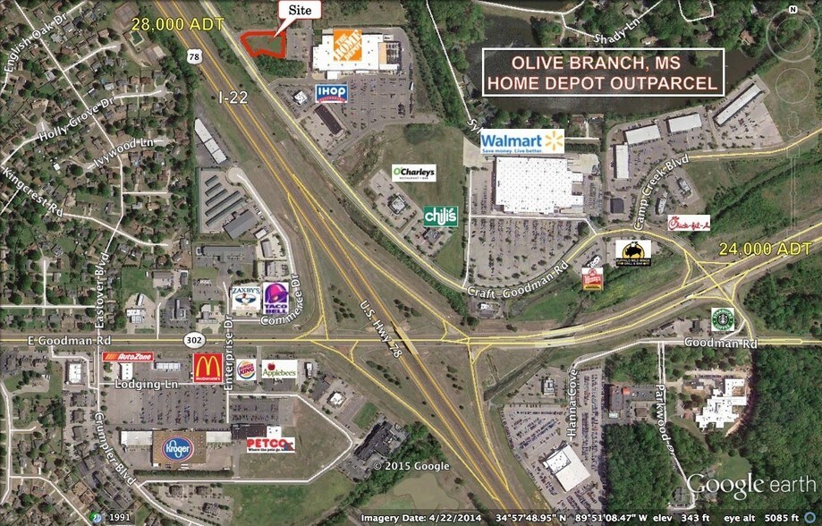 Goodman Rd & Hwy 78, Olive Branch, MS à vendre - Photo principale - Image 1 de 3