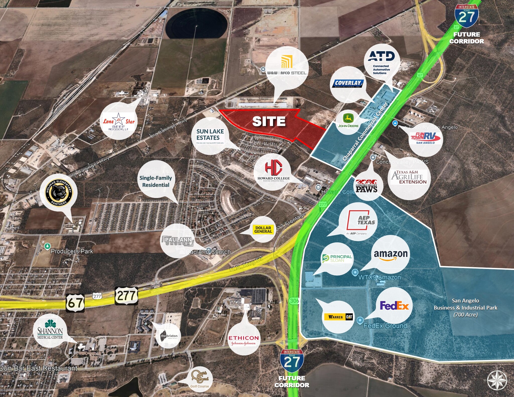 Paulann Blvd, San Angelo, TX for sale Aerial- Image 1 of 6