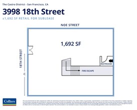 3990 18th St, San Francisco, CA à louer Plan d  tage- Image 1 de 1