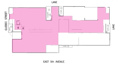111 E 5th Ave, Vancouver, BC à louer Plan d’étage- Image 1 de 1
