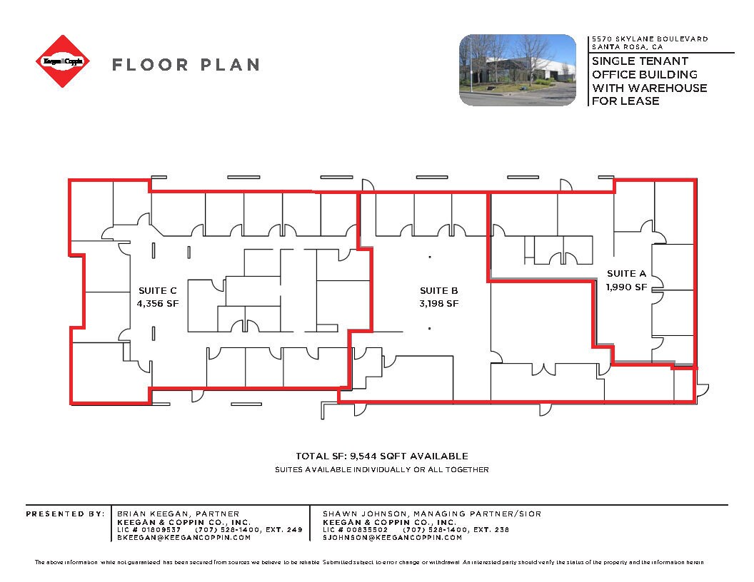 5570 Skylane Blvd, Santa Rosa, CA à louer Plan d’étage- Image 1 de 1