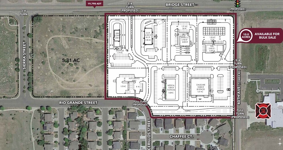 Bridge Street and Tower Road - SWC, Brighton, CO for sale - Site Plan - Image 2 of 6