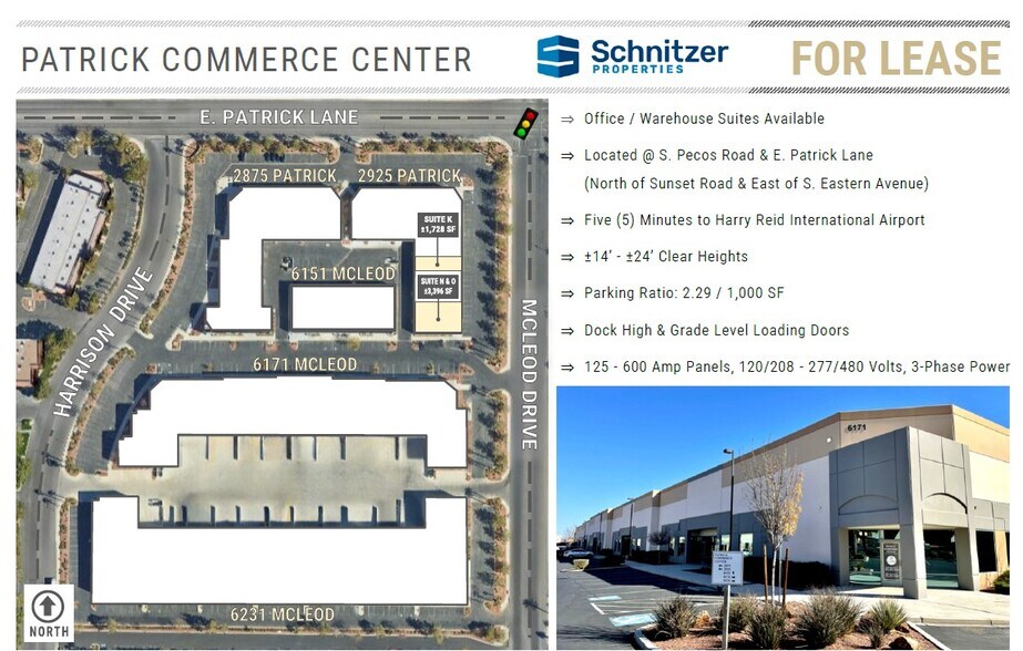2875 E Patrick Ln, Las Vegas, NV à louer - Plan de site - Image 2 de 9