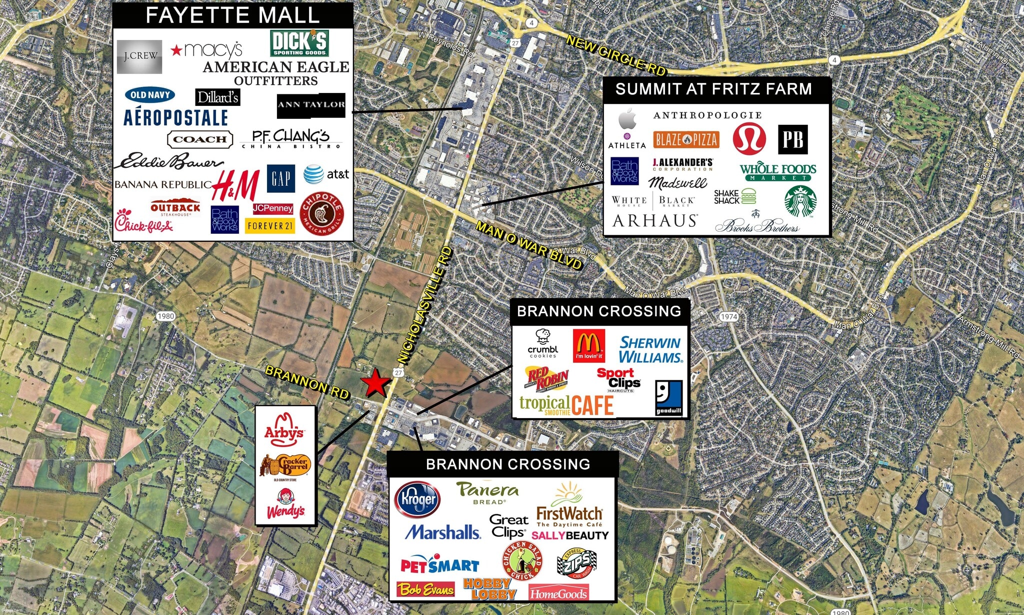 4615 Nicholasville Rd, Nicholasville, KY for lease Aerial- Image 1 of 4