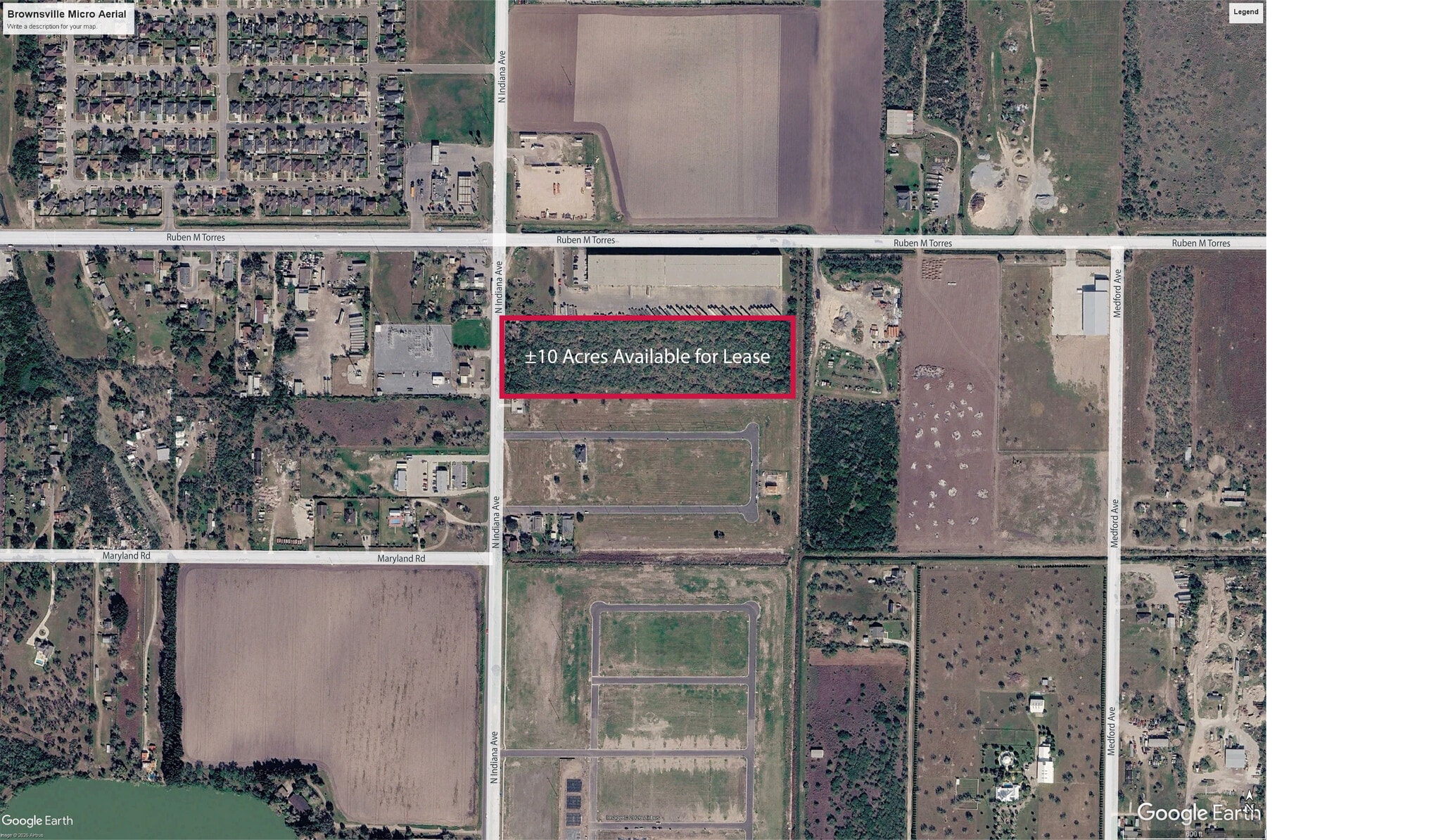 1850 N Indiana Ave, Brownsville, TX for lease Aerial- Image 1 of 3