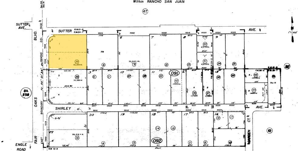 7246-7250 Fair Oaks Blvd, Carmichael, CA à louer - Plan cadastral - Image 3 de 3