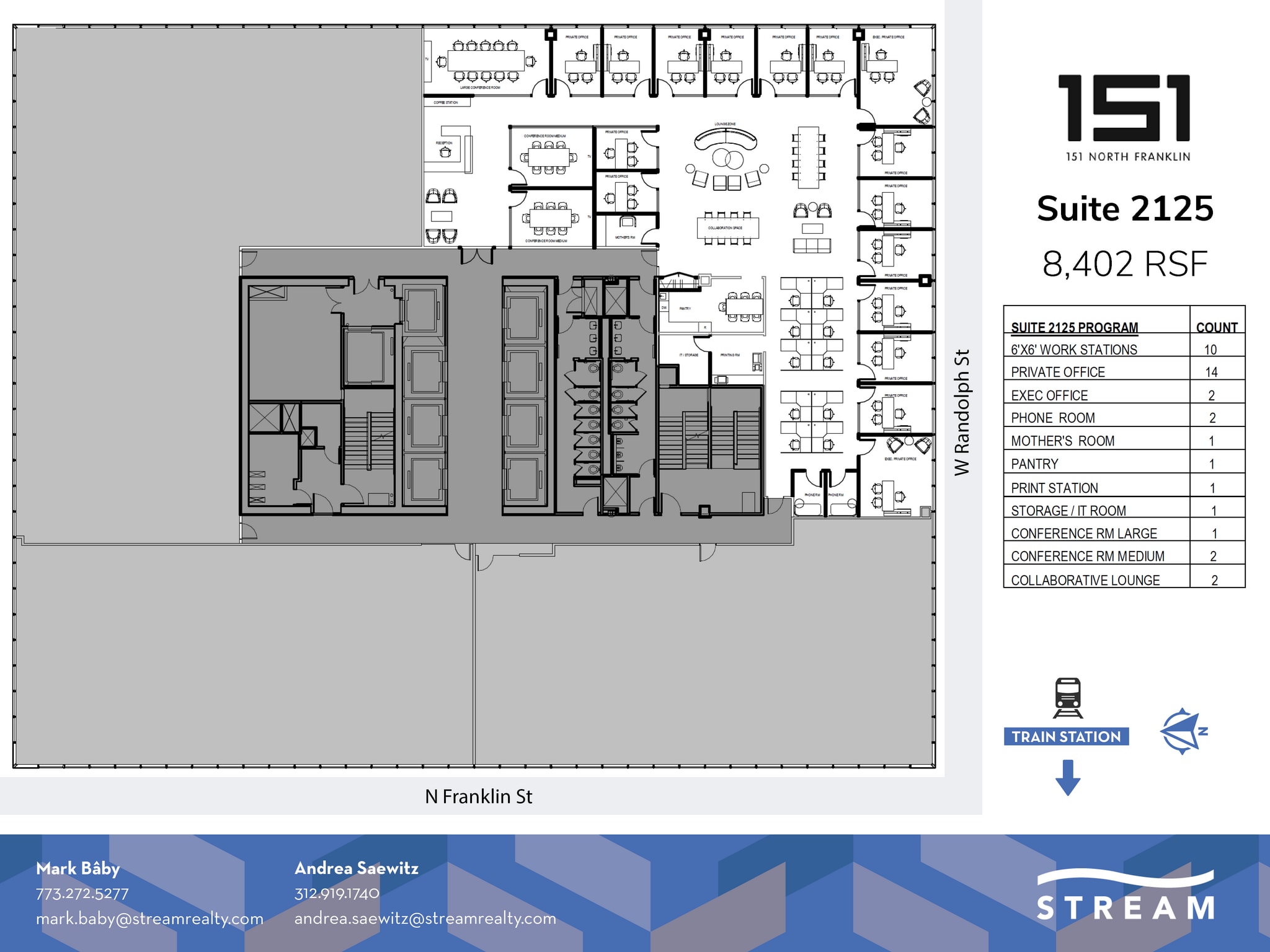 151 N Franklin St, Chicago, IL à louer Plan d’étage- Image 1 de 1