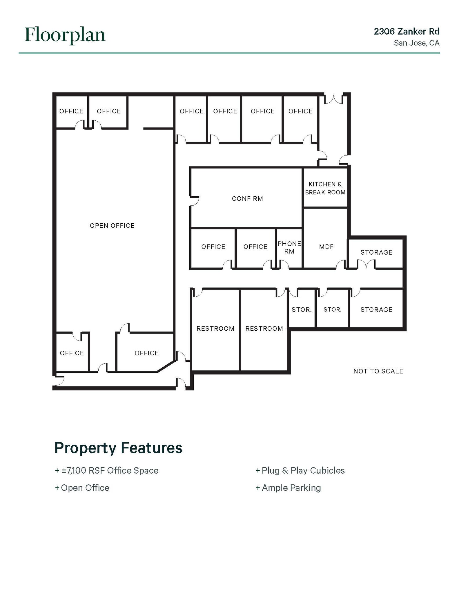 2304-2306 Zanker Rd, San Jose, CA for sale Floor Plan- Image 1 of 7