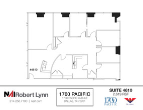 1700 Pacific Ave, Dallas, TX à louer Plan d  tage- Image 1 de 1