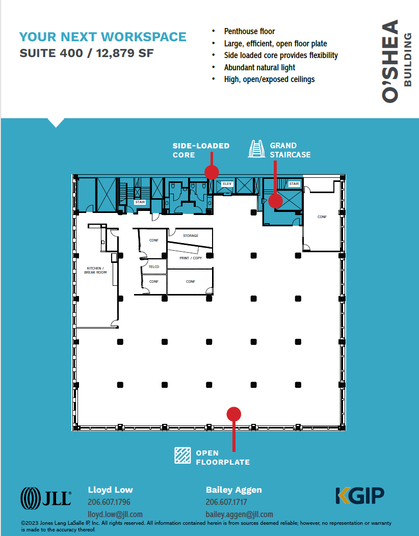 501-511 Pine St, Seattle, WA à louer Plan d’étage- Image 1 de 4