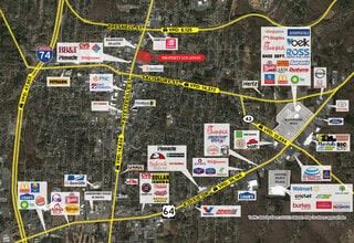 338-372 N Fayetteville St, Asheboro, NC - AERIAL map view