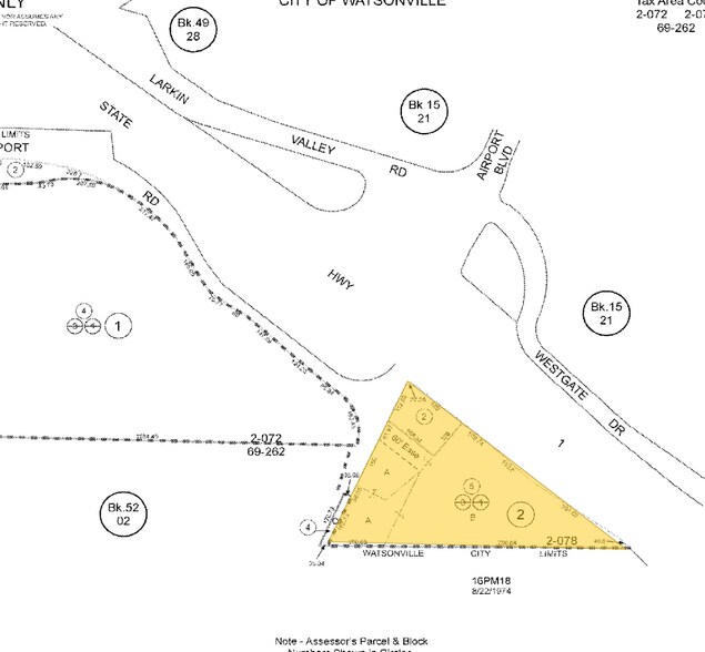 821 Airport Blvd blvd, Watsonville, CA à vendre - Plan cadastral - Image 2 de 2