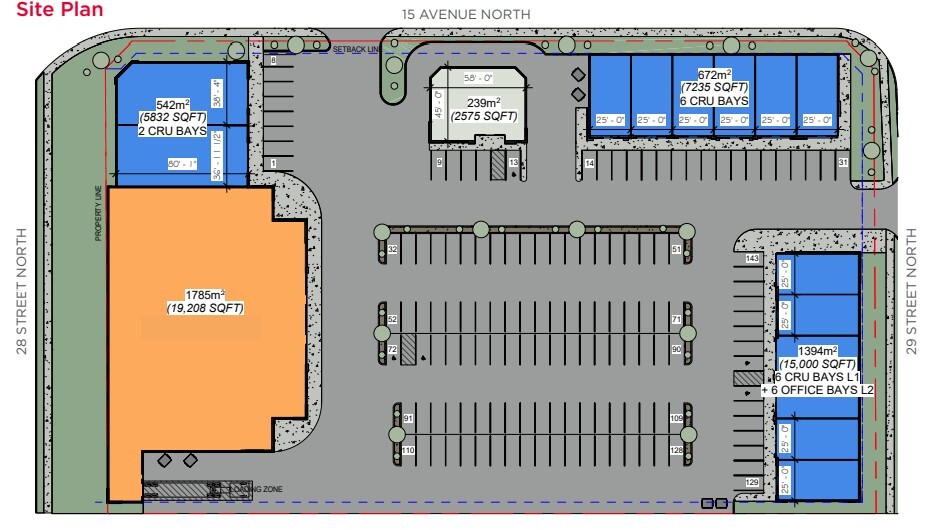 1501 29 St N, Lethbridge, AB for lease - Site Plan - Image 2 of 3