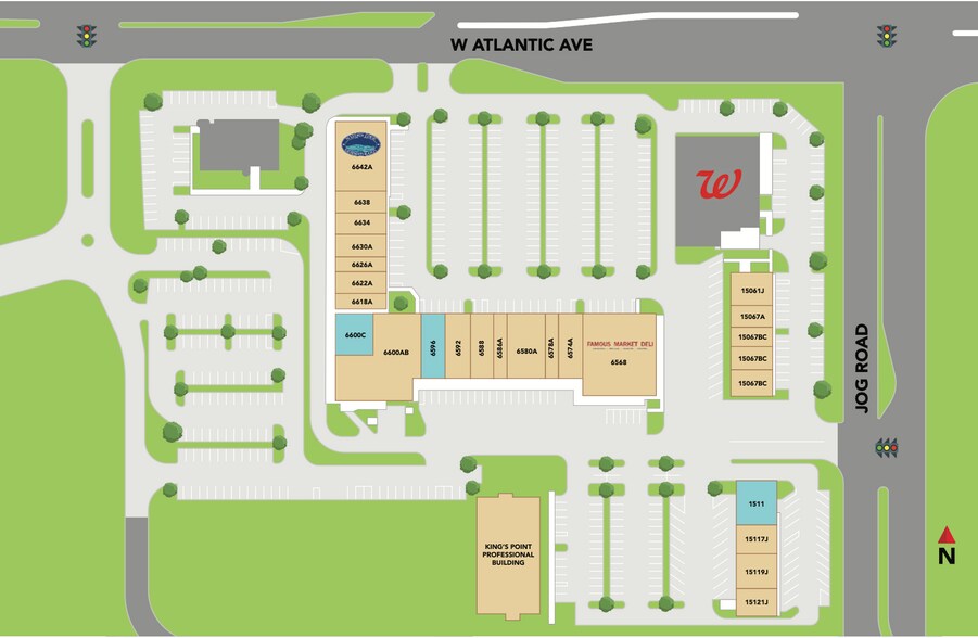 6598-6642 W Atlantic Ave, Delray Beach, FL à louer - Photo du bâtiment - Image 2 de 7