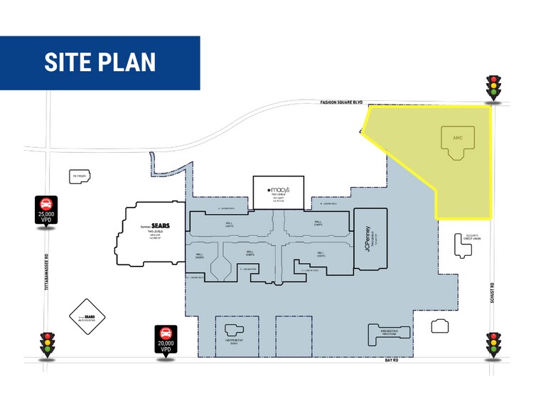 4511 Fashion Square Blvd, Saginaw, MI for lease - Site Plan - Image 3 of 6
