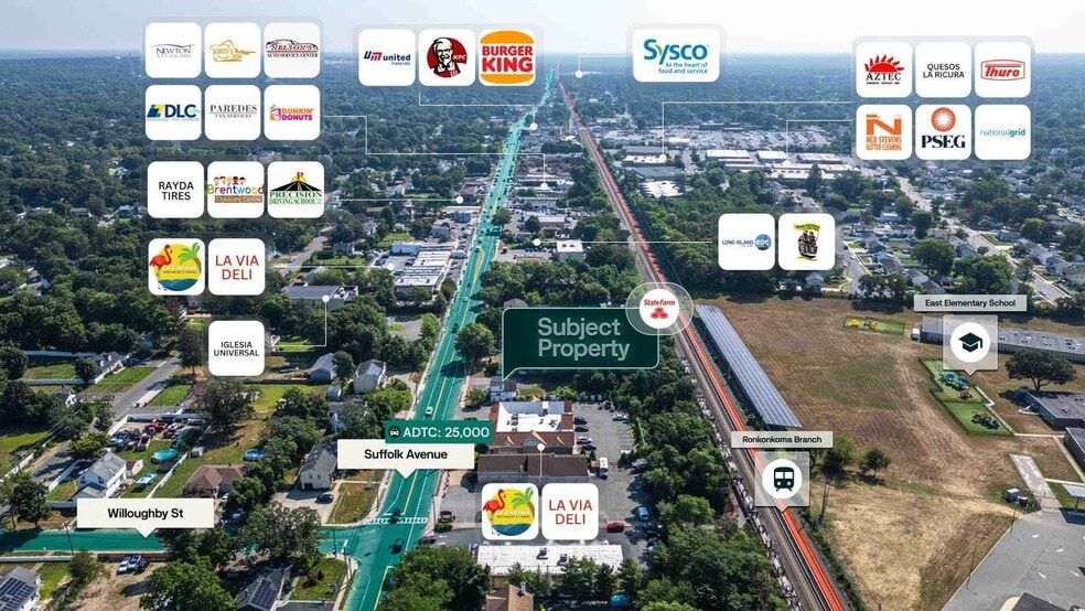 1044 Suffolk Ave, Brentwood, NY for sale - Aerial - Image 2 of 2