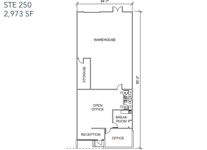 11110 Petal St, Dallas, TX for lease Floor Plan- Image 1 of 4