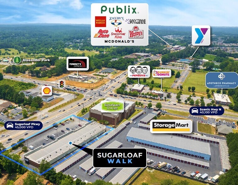 2695 Sugarloaf Pky SW, Lawrenceville, GA à louer - Aérien - Image 2 de 5