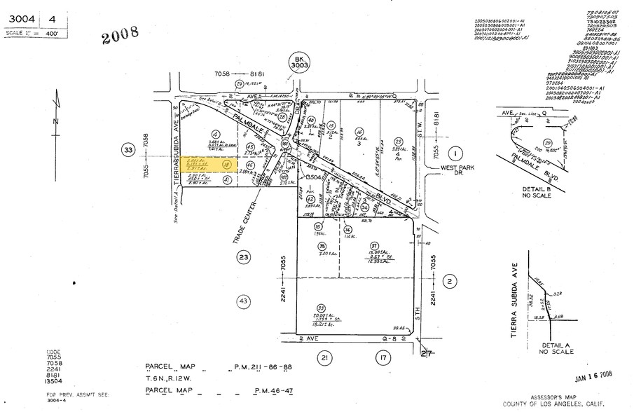 10th St W, Palmdale, CA à vendre - Plan cadastral - Image 3 de 7