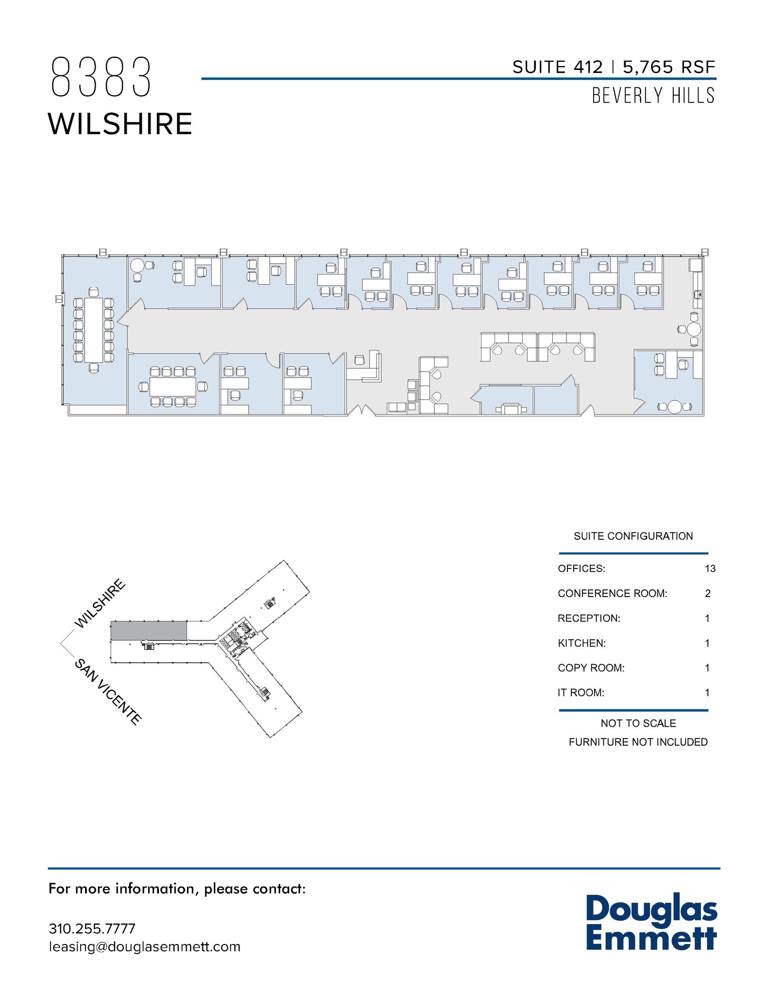 8383 Wilshire Blvd, Beverly Hills, CA à louer Plan d  tage- Image 1 de 1