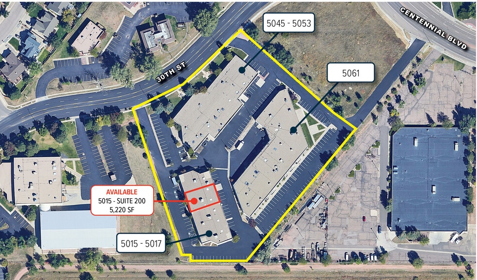 5045-5053 N 30th St, Colorado Springs, CO for lease - Aerial - Image 2 of 15