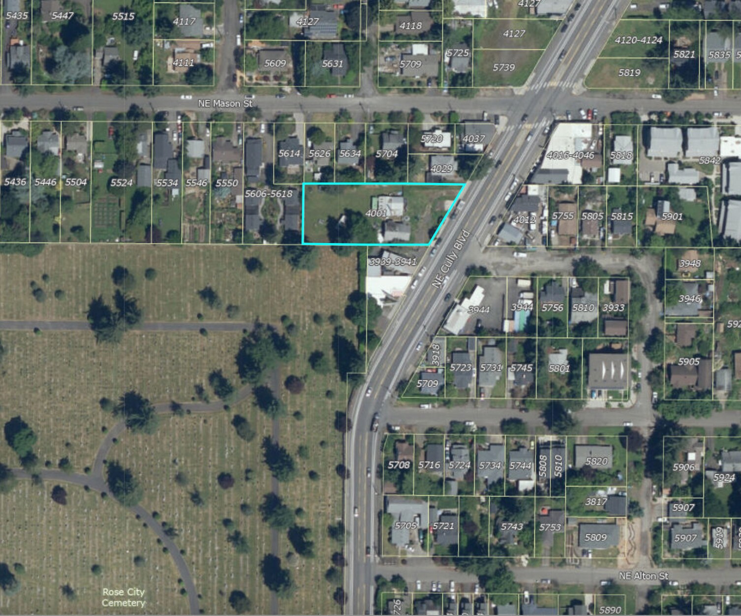 4001 NE Cully Blvd, Portland, OR for sale Aerial- Image 1 of 5