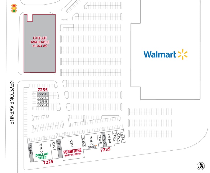 7279 N Keystone Ave, Indianapolis, IN for lease - Site Plan - Image 2 of 2