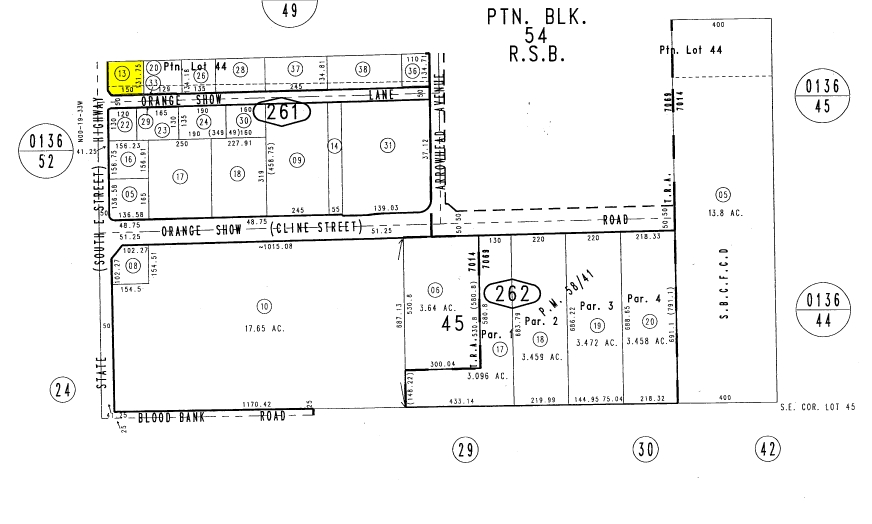 1101 S E St, San Bernardino, CA à vendre - Plan cadastral - Image 1 de 1