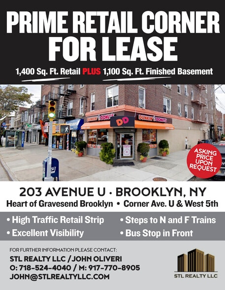 203 Avenue U, Brooklyn, NY for lease - Building Photo - Image 1 of 3