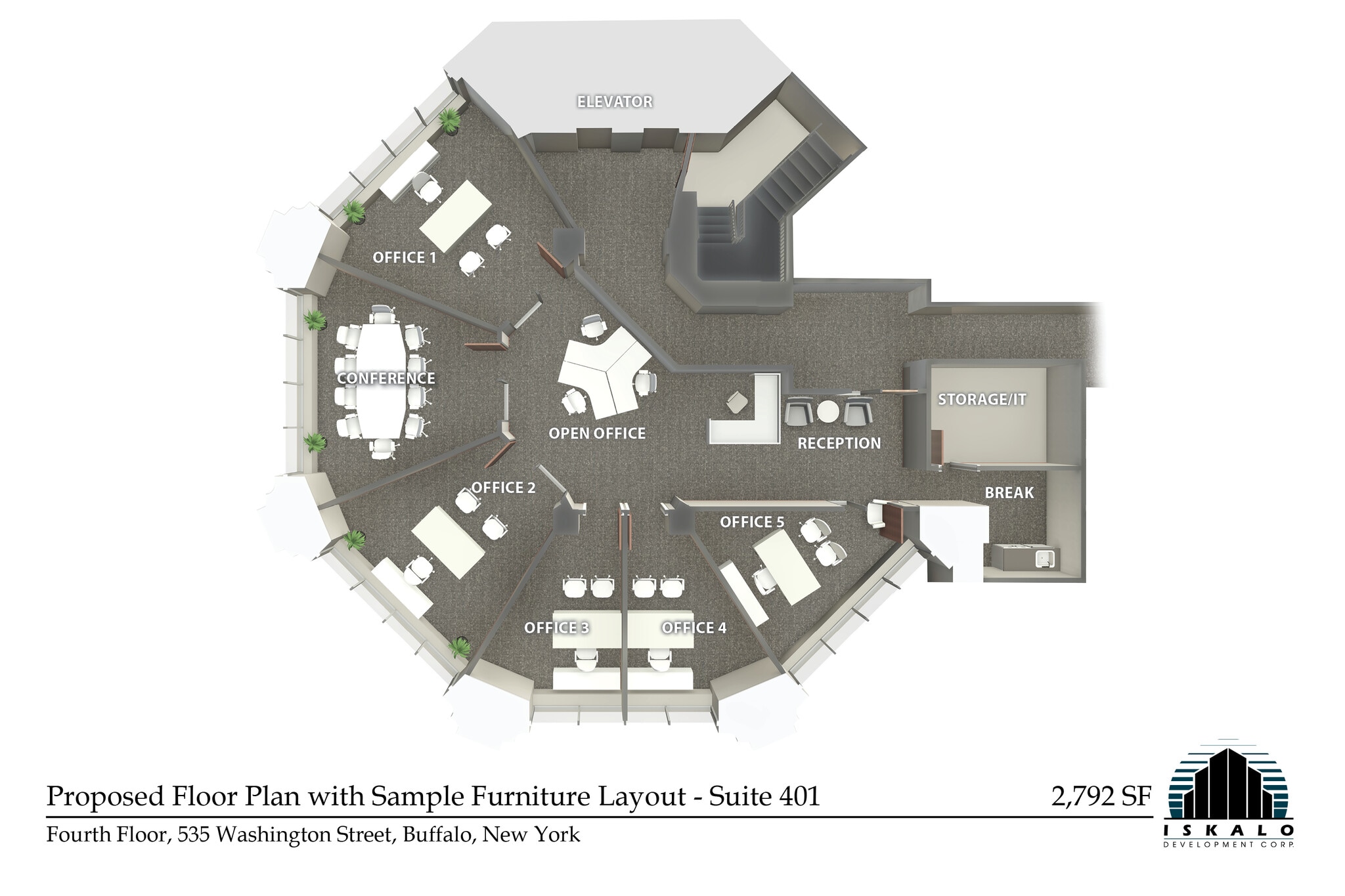 535 Washington St, Buffalo, NY for lease Floor Plan- Image 1 of 6