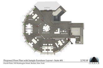 535 Washington St, Buffalo, NY for lease Floor Plan- Image 1 of 6