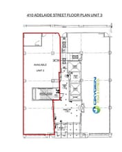 410 Adelaide St W, Toronto, ON for lease Floor Plan- Image 1 of 1