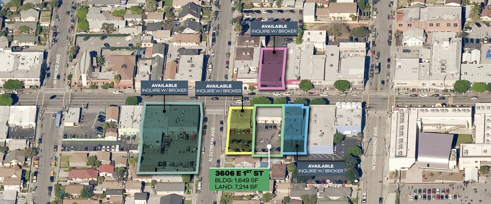 3606 E 1st St, Los Angeles, CA à vendre - Aérien - Image 1 de 1