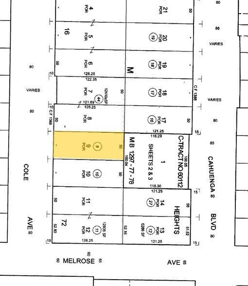 716 Cole Ave, Los Angeles, CA à vendre - Plan cadastral - Image 3 de 3