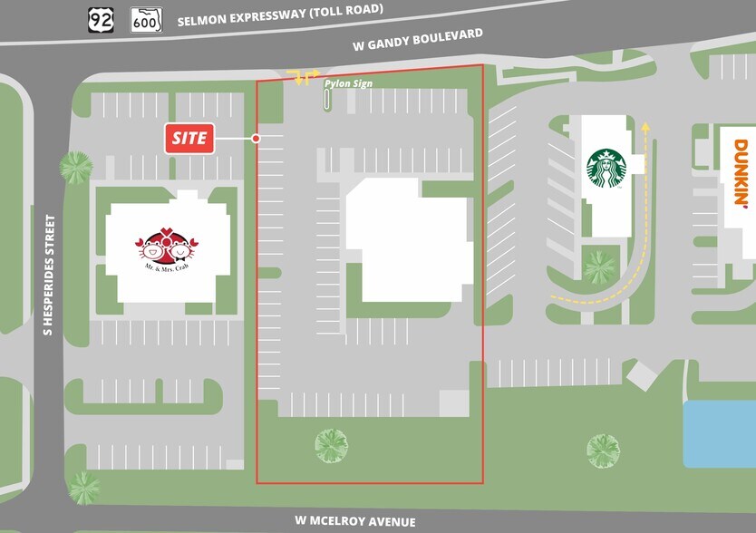 4420 W Gandy Blvd, Tampa, FL à louer - Plan de site - Image 3 de 3