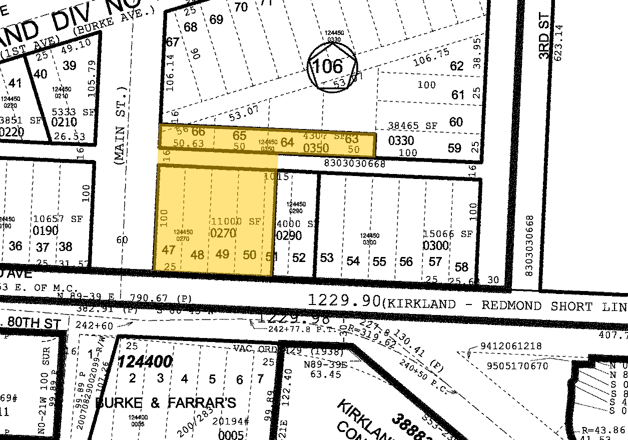 200-208 Kirkland Ave, Kirkland, WA for lease Plat Map- Image 1 of 2