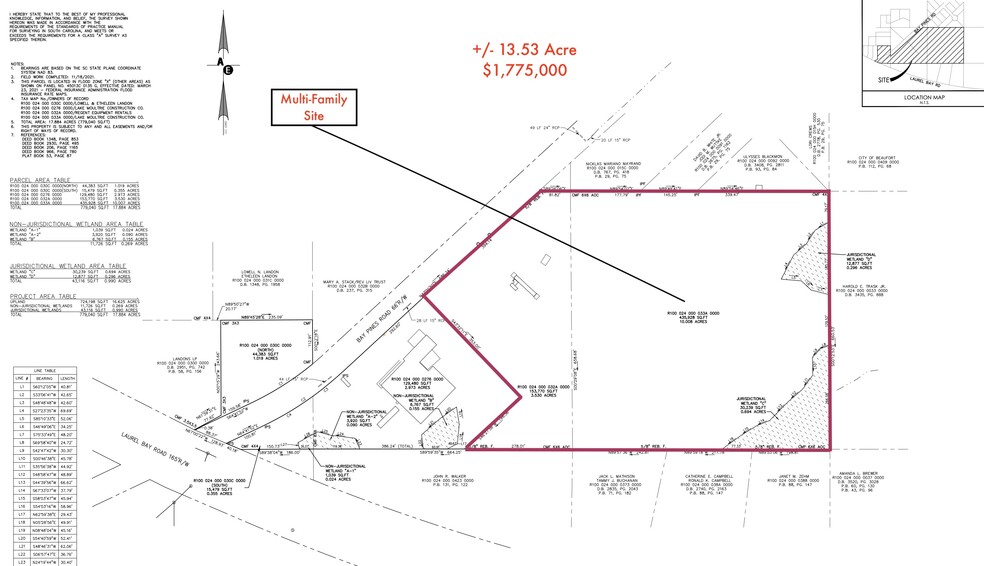 Bay Pines MF, Beaufort, SC à vendre - Plan cadastral - Image 1 de 1